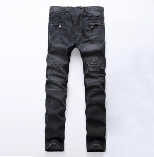fashion designer mens zipper biker jeans patchwork slim fit black moto denim joggers pleated cool jean8540551, Blue
fashion designer mens zipper biker jeans patchwork slim fit black moto denim joggers pleated cool jean8540551, Blue