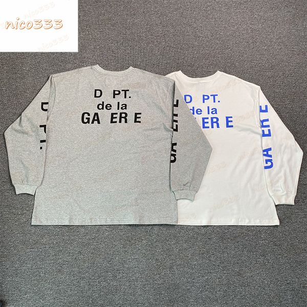 23ss new ga depts french letters simple cotton loose round neck versatile casual men and women long sleeved trend, White;black
23ss new ga depts french letters simple cotton loose round neck versatile casual men and women long sleeved trend, White;black