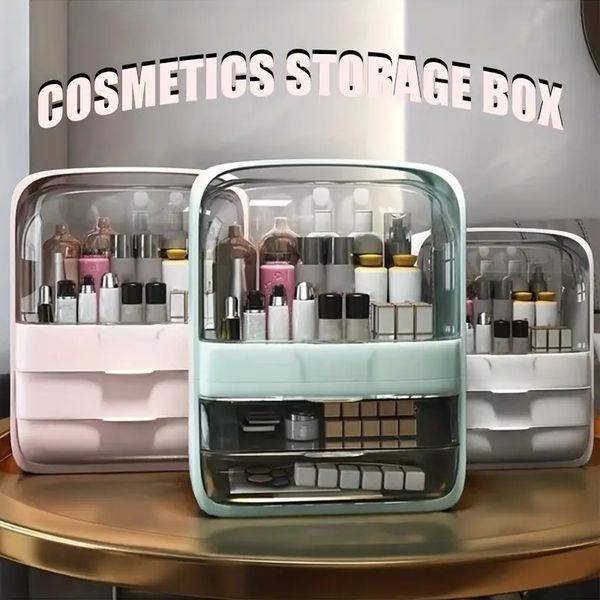 1pc waterproof and dustproof makeup organizer - large capacity bathroom cosmetic storage box for deskbeauty storage drawer
1pc waterproof and dustproof makeup organizer - large capacity bathroom cosmetic storage box for deskbeauty storage drawer