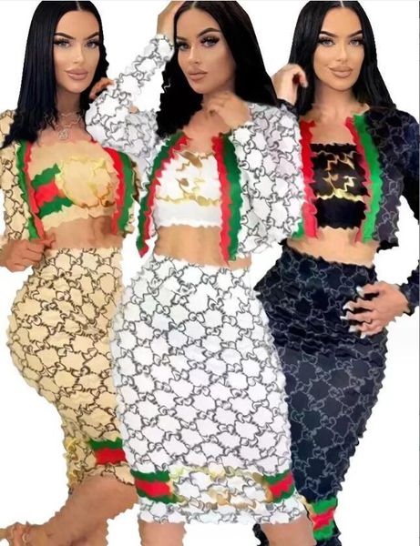 women's casual dress 2023 autumn new letter printed tight and jacket skirt women's three piece set luxury ggity women's skirt, White
women's casual dress 2023 autumn new letter printed tight and jacket skirt women's three piece set luxury ggity women's skirt, White