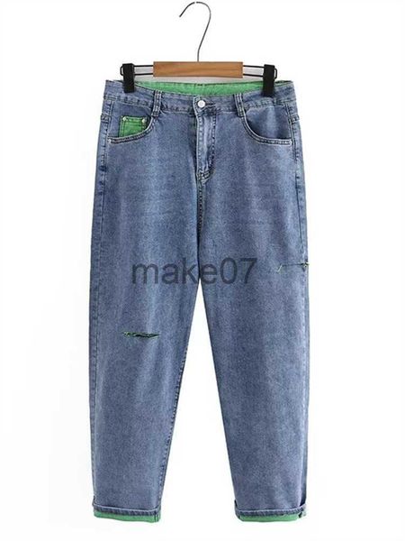 women's jeans plus size women's jeans knee hole cut oversized solidcolor jeans fashion stitched thin nonstretch trousers for obese, Blue
women's jeans plus size women's jeans knee hole cut oversized solidcolor jeans fashion stitched thin nonstretch trousers for obese, Blue