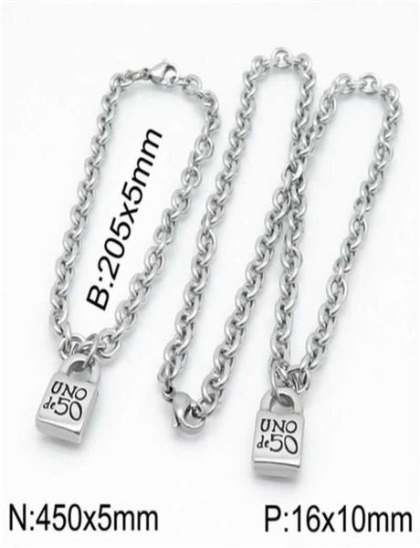 fashion women men silver color gold stainless steel round lock key heart uno de 50 ball bead bracelet necklace jewelry sets 2103207653605
fashion women men silver color gold stainless steel round lock key heart uno de 50 ball bead bracelet necklace jewelry sets 2103207653605