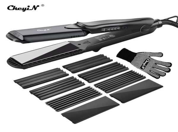 4in1 women interchangeable plates hair straightener crimping iron crimper hair styling tool deep wave straightening iron cx200724029005, Black
4in1 women interchangeable plates hair straightener crimping iron crimper hair styling tool deep wave straightening iron cx200724029005, Black