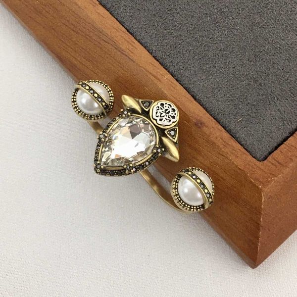 fashion designer alexander queen maijia's seal double ring water droplet for women's advanced sense personalized full diamond pear, Silver
fashion designer alexander queen maijia's seal double ring water droplet for women's advanced sense personalized full diamond pear, Silver