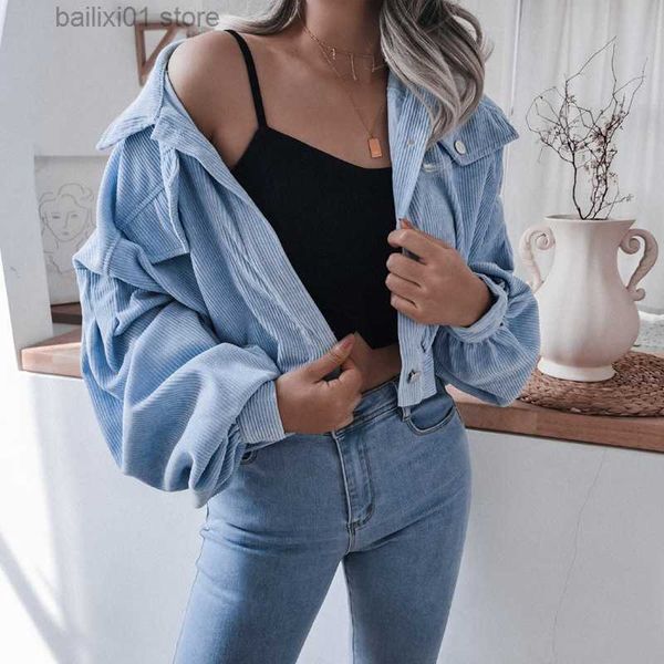 women's jackets ficusrong autumn winter women lantern long sleeve corduroy short jacket for ladies solid color turn down collar chic t, Black;brown
women's jackets ficusrong autumn winter women lantern long sleeve corduroy short jacket for ladies solid color turn down collar chic t, Black;brown