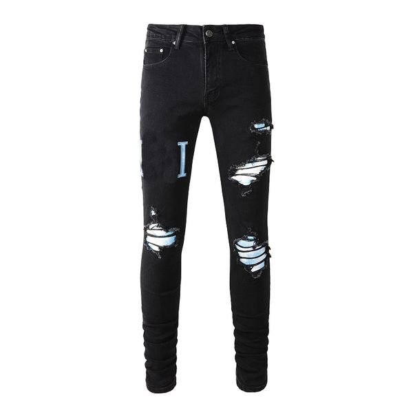 ss new ripped men's jeans designer jeans knee skinny straight size 28-40 motorcycle trendy long straight hole high street denim, Blue
ss new ripped men's jeans designer jeans knee skinny straight size 28-40 motorcycle trendy long straight hole high street denim, Blue