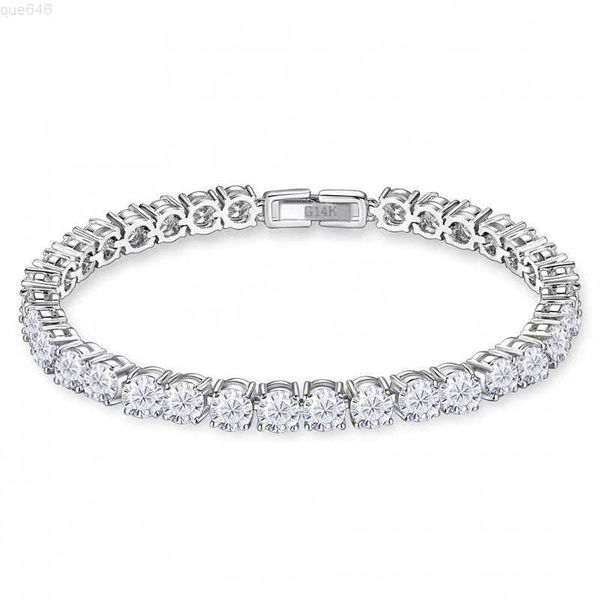 grace and luxury 14k white gold tennis chain bracelet with 4mm round moissanite def-vvs, Silver
grace and luxury 14k white gold tennis chain bracelet with 4mm round moissanite def-vvs, Silver