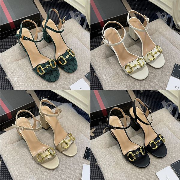 2023 fashion sandals designer womens high heels round toe thick heel horse titles open toe leather canvas high heel sandals party evening sh, Black
2023 fashion sandals designer womens high heels round toe thick heel horse titles open toe leather canvas high heel sandals party evening sh, Black