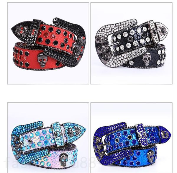 leather bb belt for woman designer mens belts skull diamond trendy jeans decoration cinturon silver plated big buckle fashion belt punk hiph, Black;brown
leather bb belt for woman designer mens belts skull diamond trendy jeans decoration cinturon silver plated big buckle fashion belt punk hiph, Black;brown
