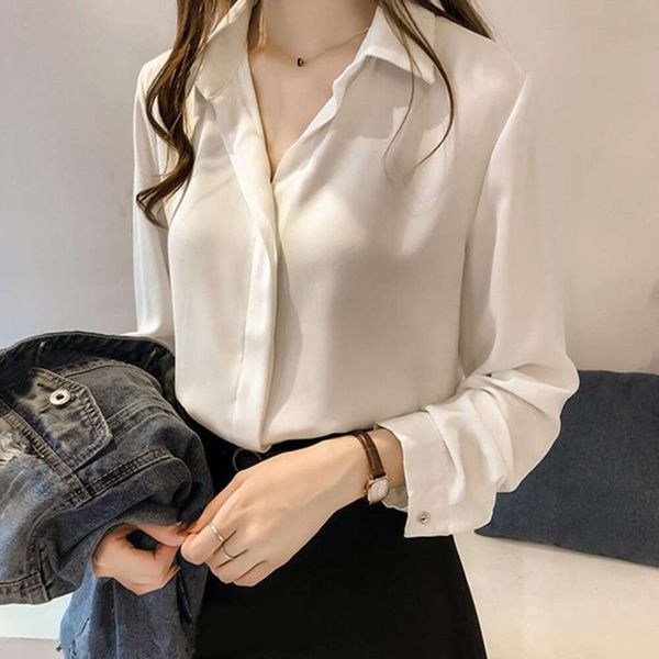 autumn all matching professional korean chiffon white shirt for women long sleeve loose large size top
autumn all matching professional korean chiffon white shirt for women long sleeve loose large size top