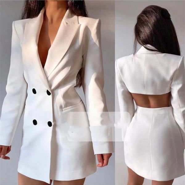 womens suits blazers women elegant blazer solid double breasted backless long sleeve thin slim office lady fashion 230817, White;black
womens suits blazers women elegant blazer solid double breasted backless long sleeve thin slim office lady fashion 230817, White;black