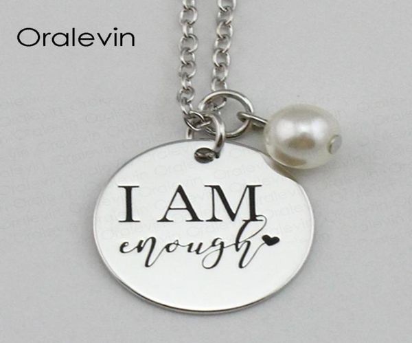 i am enough inspirational hand stamped engraved glamour creative pendant necklace for women gift metal stamped jewelry10pcslot 3061957728, Silver
i am enough inspirational hand stamped engraved glamour creative pendant necklace for women gift metal stamped jewelry10pcslot 3061957728, Silver