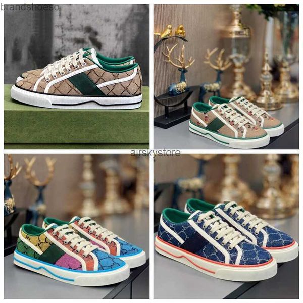 

tennis 1977 canvas shoes jumbo sneaker designers womens shoes italy green and red web stripe rubber sole luxurys stretch cotton low mens