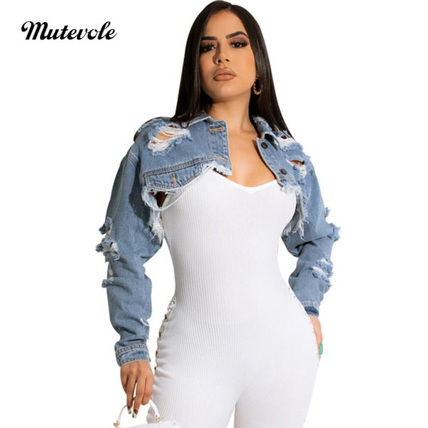 women's jackets mutevole long sleeve ripped crop denim jacket women hole hollow out jeans coat spring autumn turn down collar cropped, Black;brown
women's jackets mutevole long sleeve ripped crop denim jacket women hole hollow out jeans coat spring autumn turn down collar cropped, Black;brown