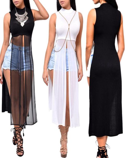 casual dress summer new women039s long elegant party slim sleeveless beach dress for female oneck mesh split dresses black4474698, Black;gray
casual dress summer new women039s long elegant party slim sleeveless beach dress for female oneck mesh split dresses black4474698, Black;gray