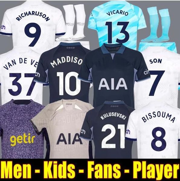 men kids 23 24 son soccer jerseys 2023 2024 jersey football shirt romero van de ven kulusevski bissouma richarlison pedro porro fans players, Black;yellow
men kids 23 24 son soccer jerseys 2023 2024 jersey football shirt romero van de ven kulusevski bissouma richarlison pedro porro fans players, Black;yellow