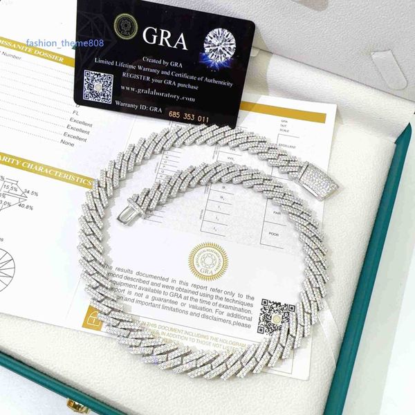 12mm cuban silver chain plated necklace for men moissanite prong link 925 diamond bracelet
12mm cuban silver chain plated necklace for men moissanite prong link 925 diamond bracelet