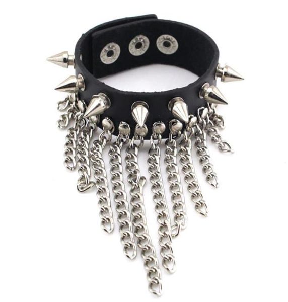 female039s nonmainstream trendy punk leather weaving bracelets color black psl140 long short tassel dangle chain snap butto5347130, Golden;silver
female039s nonmainstream trendy punk leather weaving bracelets color black psl140 long short tassel dangle chain snap butto5347130, Golden;silver