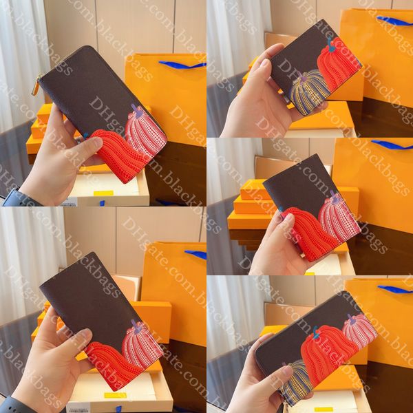 designer wallet women pumpkin purse classic card holder leather clutch credit cards wallets luxury cardholder with box, Red;black
designer wallet women pumpkin purse classic card holder leather clutch credit cards wallets luxury cardholder with box, Red;black