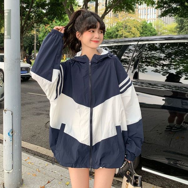 womens jackets oversize women bf style chic harajuku sunproof korean windbreaker patchwork coats zipper streetwear spring outwear 230818, Black;brown
womens jackets oversize women bf style chic harajuku sunproof korean windbreaker patchwork coats zipper streetwear spring outwear 230818, Black;brown
