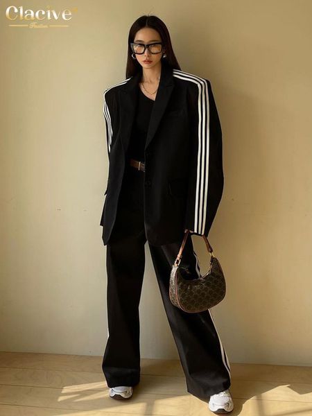womens two piece pants clacive fashion long sleeve blazer set women elegant loose office lady casual classic black trousers suits 230817, White
womens two piece pants clacive fashion long sleeve blazer set women elegant loose office lady casual classic black trousers suits 230817, White