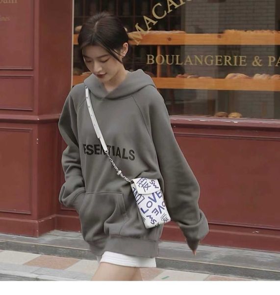 ess hoodie high street fashion brand fog double thread series essentials silicone printed hooded sweatshirt loose fit, Black
ess hoodie high street fashion brand fog double thread series essentials silicone printed hooded sweatshirt loose fit, Black