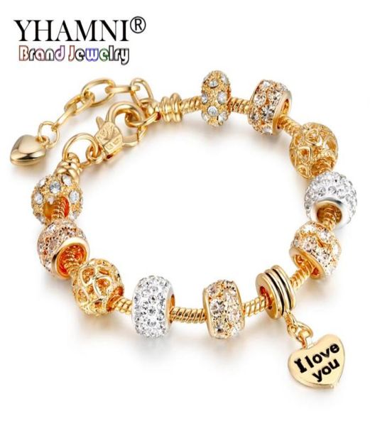 yhamni original gold bracelet crystal beads chain pulseras i love you charms bracelets bangles jewelry gift for women hsl1513319309, White
yhamni original gold bracelet crystal beads chain pulseras i love you charms bracelets bangles jewelry gift for women hsl1513319309, White