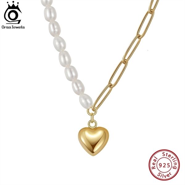 pendant necklaces orsa jewels 14k gold natural pearl necklace with half paperclip link chain heart fashion jewelry for women girls gpn33 230, Silver
pendant necklaces orsa jewels 14k gold natural pearl necklace with half paperclip link chain heart fashion jewelry for women girls gpn33 230, Silver
