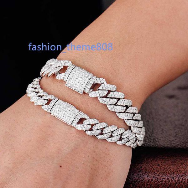 925 sterling silver necklace 15mm 18k white gold plated vvs moissanite iced out miami cuban link chain
925 sterling silver necklace 15mm 18k white gold plated vvs moissanite iced out miami cuban link chain