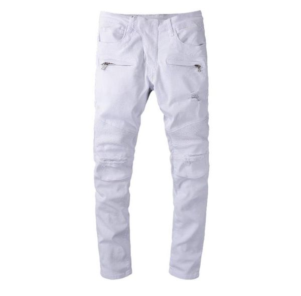 2021 latest jeans for men ripped skinny holes white jeans luxur motorcycle biker denim pants men brad fashion designer9601316, Blue
2021 latest jeans for men ripped skinny holes white jeans luxur motorcycle biker denim pants men brad fashion designer9601316, Blue