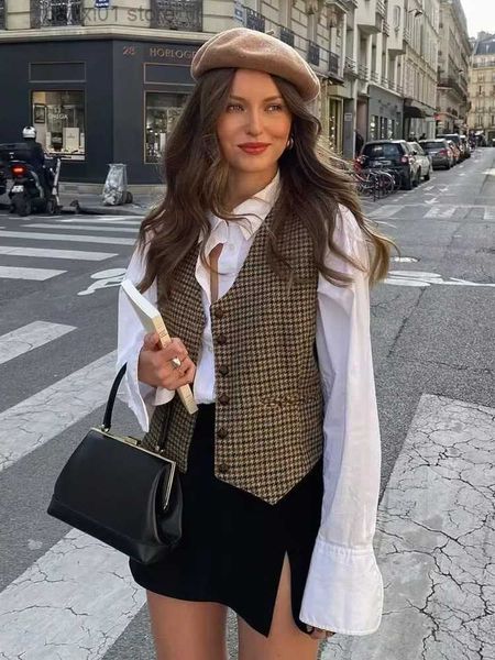 women's vests foridol sleeveless single button houndstooth vintage vest for women autumn spring short v neck pockets vest waistcoat 202, Black;white
women's vests foridol sleeveless single button houndstooth vintage vest for women autumn spring short v neck pockets vest waistcoat 202, Black;white
