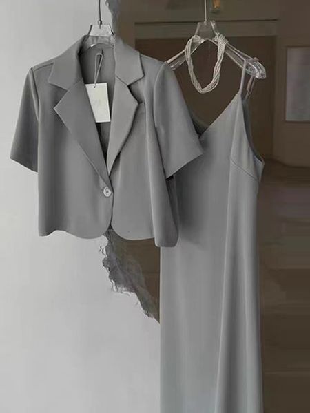 two piece dress office lady suits short sleeve blazers slim sleeveless slip midi dresses suit spring summer elegant women 2 set 230818, White
two piece dress office lady suits short sleeve blazers slim sleeveless slip midi dresses suit spring summer elegant women 2 set 230818, White