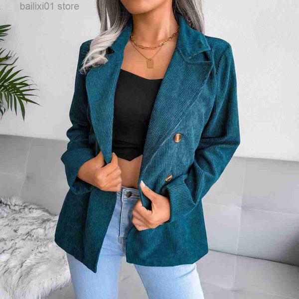 women's jackets ficusrong women fall winter double breasted blazer for ladies lapel collar solid color causal chic jacket t230817, Black;brown
women's jackets ficusrong women fall winter double breasted blazer for ladies lapel collar solid color causal chic jacket t230817, Black;brown