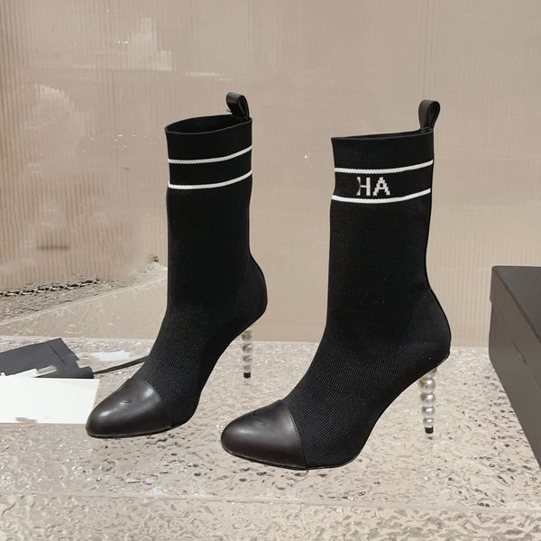 luxury designer sock boots women ankle booties winter leather boot martin platform letter, Black
luxury designer sock boots women ankle booties winter leather boot martin platform letter, Black