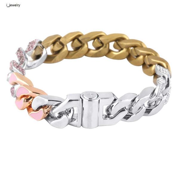 new seven hip hop style diamond bracelet chains silver buckle bracelets fashion charm stainless steel chain supply, Black
new seven hip hop style diamond bracelet chains silver buckle bracelets fashion charm stainless steel chain supply, Black