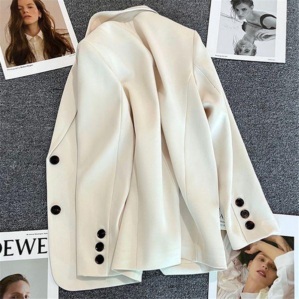 womens suits blazers spring fashion small blazer jackets ladies loose straight tube temperament slim suit coat female korean clothes 230817, White;black
womens suits blazers spring fashion small blazer jackets ladies loose straight tube temperament slim suit coat female korean clothes 230817, White;black