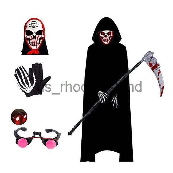 cosplay scary halloween costumes for kids - red-eyed reaper robe with hood and scythe x0818, Blue
cosplay scary halloween costumes for kids - red-eyed reaper robe with hood and scythe x0818, Blue