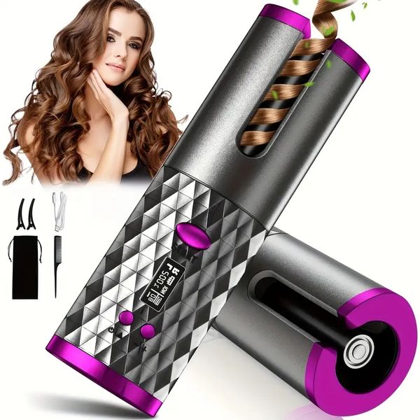 portable wireless hair curling wand - small and easy to use for home and travel, Black
portable wireless hair curling wand - small and easy to use for home and travel, Black