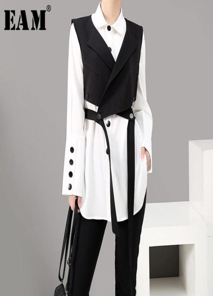 eam women two piece blouse strap black button new lapel long sleeve loose fit shirt fashion tide spring autumn lj2009229772771, White
eam women two piece blouse strap black button new lapel long sleeve loose fit shirt fashion tide spring autumn lj2009229772771, White