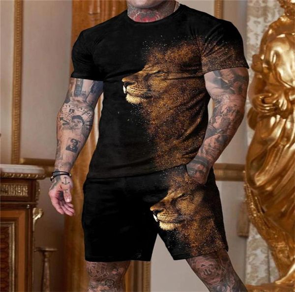 men039s tracksuits fashion men t shirt set lion short sleeve tshirts shorts overszied 6xl harajuku casual streetwear vintage cl3999496, Gray 
men039s tracksuits fashion men t shirt set lion short sleeve tshirts shorts overszied 6xl harajuku casual streetwear vintage cl3999496, Gray