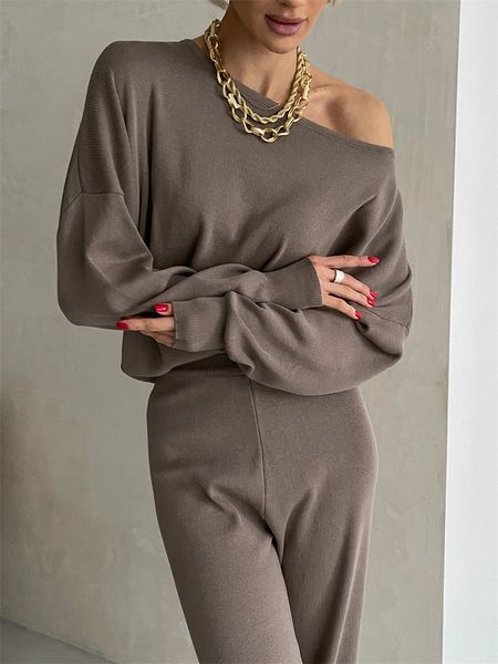 womens two piece pants one shoulder knit set casual 2 tracksuit women knitted suit and matching sets for 230817, White
womens two piece pants one shoulder knit set casual 2 tracksuit women knitted suit and matching sets for 230817, White