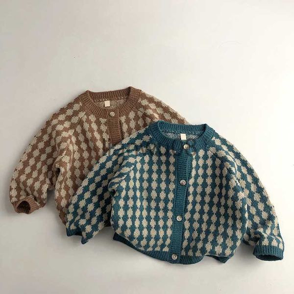 pullover milancel new kids sweaters korean style plaid boys knit cardigans girls knitwear x0818, Blue
pullover milancel new kids sweaters korean style plaid boys knit cardigans girls knitwear x0818, Blue
