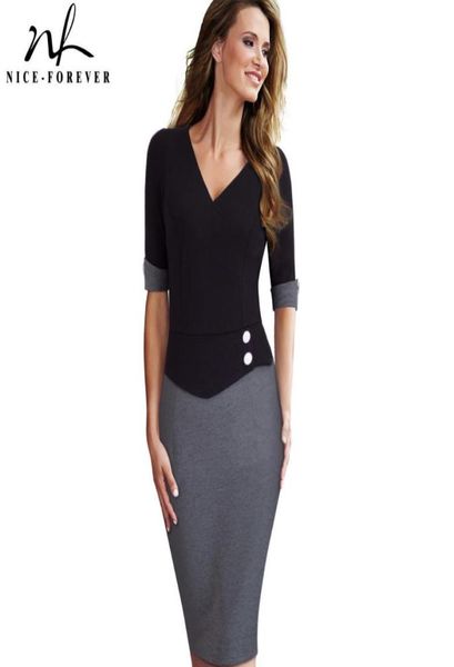 casual dresses niceforever vintage mature patchwork short button sleeve vneck wear to work bodycon women office pencil slim dres1459091, Black;gray
casual dresses niceforever vintage mature patchwork short button sleeve vneck wear to work bodycon women office pencil slim dres1459091, Black;gray
