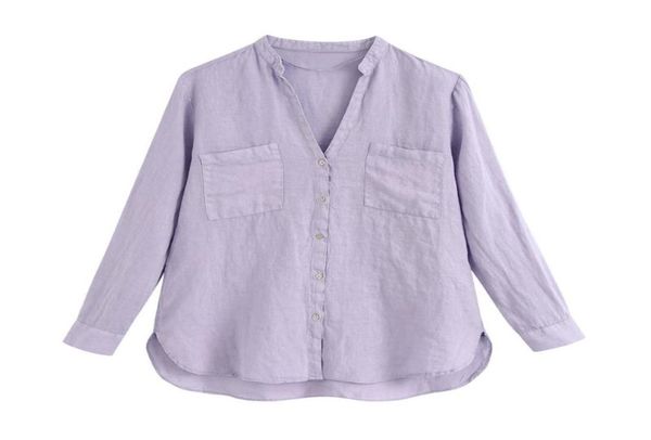 women loose pockets design linen blouses fashion long sleeve asymmetry female shirts blusas casual violet chic women039s 8941877, White
women loose pockets design linen blouses fashion long sleeve asymmetry female shirts blusas casual violet chic women039s 8941877, White