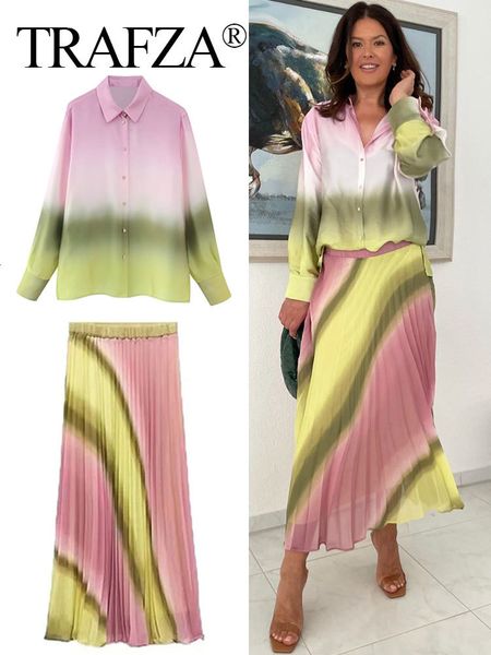 two piece dress trafza womens printed skirt set long sleeve shirt lapel tiedye blouse high waist pleated skirts woman streetwear sets 23081, White
two piece dress trafza womens printed skirt set long sleeve shirt lapel tiedye blouse high waist pleated skirts woman streetwear sets 23081, White