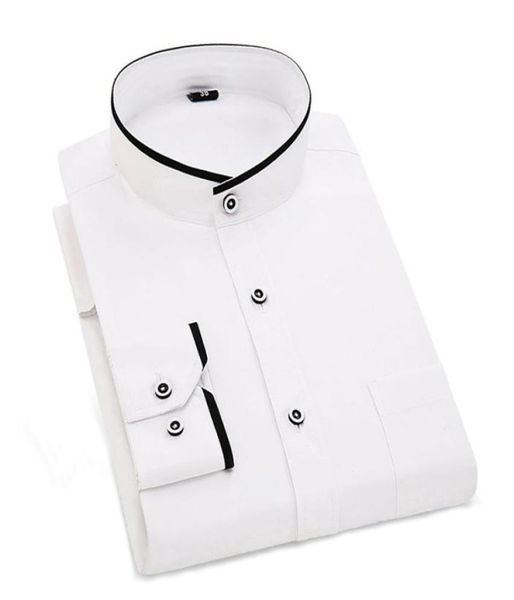 chinese stand collar mens formal shirts designer solid white black men dress shirts slim fit long sleeve business casual1037416
chinese stand collar mens formal shirts designer solid white black men dress shirts slim fit long sleeve business casual1037416