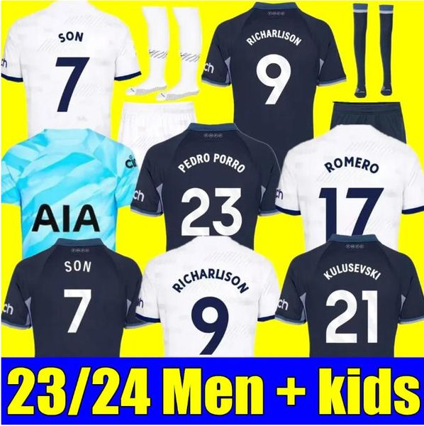 new son 23 24 soccer jerseys kulusevski richarlison perisic pedro porro 2023 2024 danjuma romero goalkeeper gk football kit shirt bryan men, Black;yellow
new son 23 24 soccer jerseys kulusevski richarlison perisic pedro porro 2023 2024 danjuma romero goalkeeper gk football kit shirt bryan men, Black;yellow