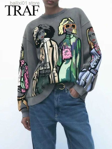 women's hoodies sweatshirts traf women print sweatshirts ladies fashion print sweatshirt long sleeve o neck pullovers modern female chi, Black
women's hoodies sweatshirts traf women print sweatshirts ladies fashion print sweatshirt long sleeve o neck pullovers modern female chi, Black