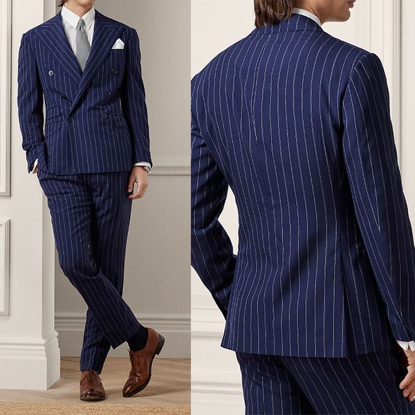 striped men suit for wedding peaked lapel tuxedos double breasted groom wear 2 pcs jacket and pants customize terno masculino, Black;gray
striped men suit for wedding peaked lapel tuxedos double breasted groom wear 2 pcs jacket and pants customize terno masculino, Black;gray