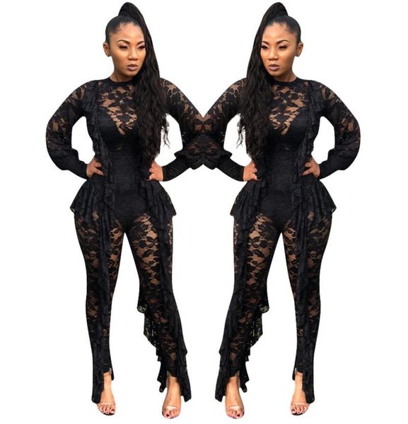 long sleeve sheer black lace jumpsuit bodysuit women see through ruffle party club wear one piece bodycon jumpsuit rompers t54176612, Black;white
long sleeve sheer black lace jumpsuit bodysuit women see through ruffle party club wear one piece bodycon jumpsuit rompers t54176612, Black;white